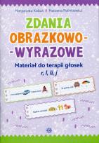 Okładka książki Zdania obrazkowo-wyrazowe - r, l, li, j