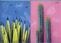 Opakowanie Zeszyt A4 w kratkę 60 kartek Cacti 10 sztuk mix