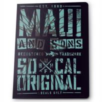 Opakowanie Zeszyt A5 w kratkę 60 kartek Maui and Sons zielono-czarny 5 sztuk