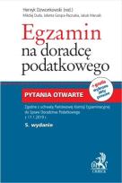 Okładka książki Egzamin na doradcę podatkowego. Pytania otwarte