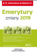 Okładka książki Emerytury - zmiany 2019