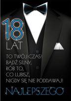 Opakowanie Karnet Party naklejany B6+koperta Urodziny 18 wz11