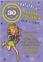 Opakowanie Karnet Party naklejany B6+koperta Urodziny 30 wz08