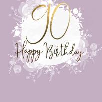 Opakowanie Karnet Swarovski kwadrat Urodziny 90