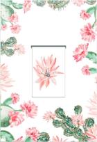 Opakowanie Karnet z zakładką magnetyczną 12x18 cm + koperta Kaktus