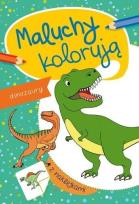 Okładka książki Maluchy kolorują. Dinozaury