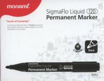 Opakowanie Marker permanentny Monami SigmaFlo 120 czarny 12 sztuk