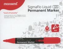 Opakowanie Marker permanentny Monami SigmaFlo 120 czerwony 12 sztuk
