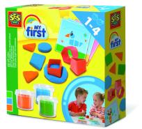 Opakowanie Moja pierwsza ciastolina z foremkami do wyciskania kształtów i obrazkami   3 x 90 gr