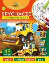 Okładka książki Naklejaj i koloruj. Spychacze i inne maszyny bud.