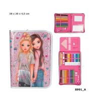 Opakowanie PIÓRNIK XXL Z WYPOSAŻENIEM TOP MODEL BROKATOWY RÓŻOWY 8991A