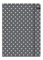 Opakowanie TECZKA Z GUMKĄ A4 BASIC KROPKI SZARA