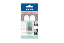 Opakowanie Temperówko-gumka Capsule Silver + 2 gumki MILAN