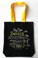 Opakowanie Torba za zakupy - Kubuś Puchatek, czarna