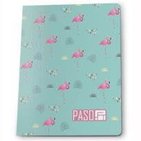 Opakowanie Zeszyt A5 w kratkę 60 kartek Flamingi 5 sztuk