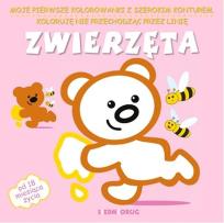 Okładka książki ZWIERZĘTA MOJE PIERWSZE KOLOROWANKI Z SZEROKIM KONTUREM