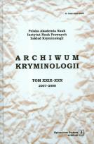 Opakowanie Archiwum kryminologii t. XXIX-XXX 2007-2008