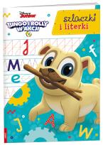 Okładka książki Bingo i Rolly w akcji. Szlaczki i literki