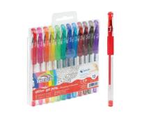 Opakowanie Długopis żelowy z brokatem 12 kolorów FIORELLO