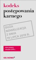 Okładka książki KODEKS POSTĘPOWANIA KARNEGO 08. 2019