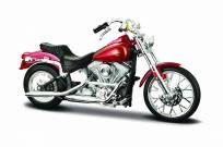 Opakowanie MOTOCYKL 984 FXST SOFTAIL CZERWONY  SKALA 1:18
