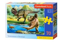 Opakowanie Puzzle 70 Tyrannosaurus vs Triceratops CASTOR