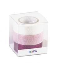 Opakowanie TASIEMKI BROKATOWE RÓŻOWO BIAŁE 20-35843 75