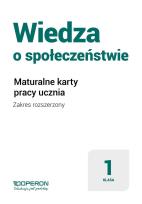 Okładka książki WOS LO 1 Maturalne karty pracy ZR w.2019 OPERON