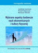 Okładka książki Wybrane aspekty nauk ekonomicznych i kultury fiz.
