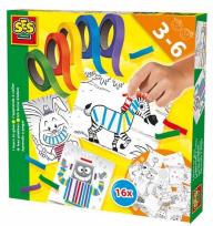 Opakowanie Zestaw do wyklejania - 16 obrazów z kolor. taśmami