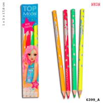Opakowanie ZESTAW KREDEK NEON TOP MODEL (4 SZTUKI) SZKOŁA RYSOWANIA 6399