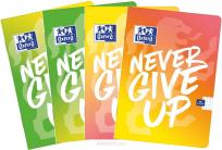 Opakowanie Zeszyt A5/60K kratka Never Give Up (5szt) OXFORD