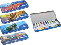 Opakowanie Farby tempera 12ml 10 kolorów metal box