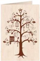 Opakowanie Karnet drewniany C6 + koperta Drzewo życia