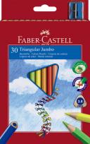 Okładka książki  Kredki Jumbo trójkątne 30 kol + temp FABER CASTELL