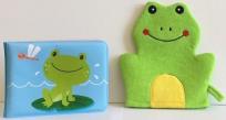 Opakowanie Książeczka kąpielowa z myjką - żabka