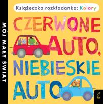 Okładka książki Książka rozkładanka.Czerwone auto, niebieskie auta