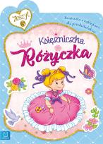 Okładka książki KSIĘŻNICZKA RÓŻYCZKA KSIĄŻECZKA Z NAKLEJKAMI DLA PRZEDSZKOLAKÓW