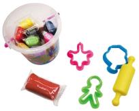 Opakowanie Modelina 16 sztuk z foremkami i wałkiem mix kolorów