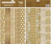 Opakowanie Papier ozdobny Kraft 20x29 cm HAPPY COLOR