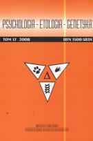 Opakowanie Psychologia etologia genetyka Tom 13/2006