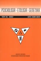 Opakowanie Psychologia etologia genetyka Tom 16/2007