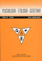 Opakowanie Psychologia Etologia Genetyka Tom 21 2010