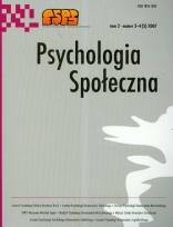 Opakowanie Psychologia społeczna  Tom 2 (3-4) 2007