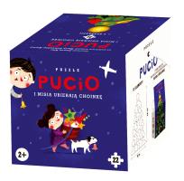 Okładka książki Pucio i Misia ubiera choinkę