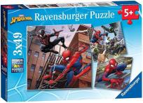 Opakowanie Puzzle 3x49 Spiderman w akcji