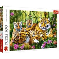 Opakowanie Puzzle 500 Rodzina tygrysów TREFL
