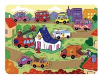 Opakowanie Puzzle drewniane pinezki miasto 8 el.