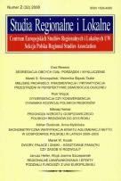 Opakowanie Studia Regionalne i Lokalne 2 (32) 2008
