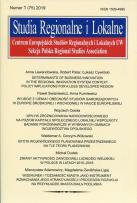 Opakowanie Studia Regionalne i Lokalne Numer 1 (75) 2019